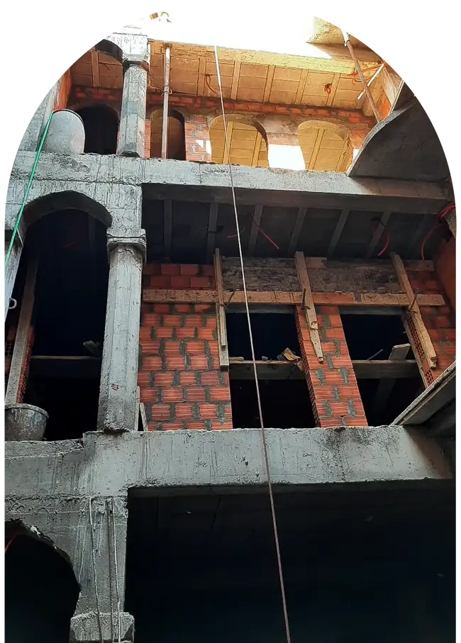Etape de reconstruction du riad traditionnel au coeur d'Essaouira